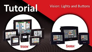 How to Program Lights and Buttons on Vision PLC  HMI Controllers [upl. by Crispas660]