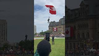 OUCH Parachuter has ROUGH Landing 😂  Canada Day in Ottawa 🇨🇦 [upl. by Ignazio]