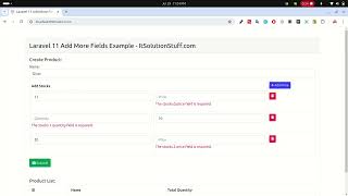 Laravel 11 Add or Remove Multiple Input Fields using jQuery [upl. by Nnylrebma]