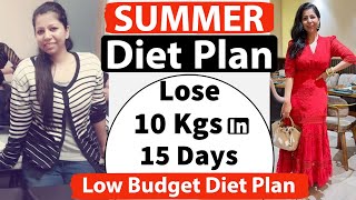 Low Budget Diet Plan To Lose Weight Fast In Summer  Full Day Diet Plan For Weight Loss  Fat to Fab [upl. by Hsepid]