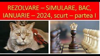 Bac simulare ianuarie 2024  SCURT S 1 PARTEA A [upl. by Lady]