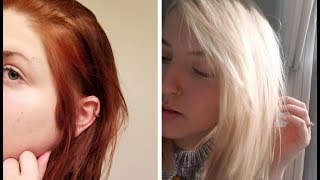 Reddish Brown Hair to Light Blonde  3 Step Tutorial [upl. by Win]