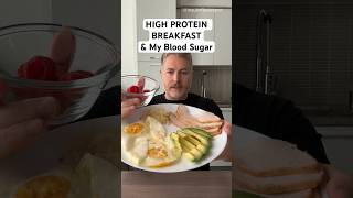 High protein breakfast amp my blood sugar glucose bloodsugar insulinresistant1  highproteinmeals [upl. by Molly340]