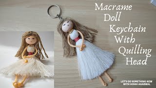 DIY Macrame Angel Tutorial Step by Step  DIY Macrame Doll keychain  Macrame ChristmasTree Ornament [upl. by Hollyanne]