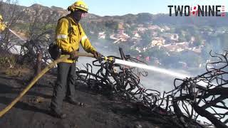 3 Alarm Brush Fire Spreads to Apartment Building Santa Clarita CA [upl. by Zohar]