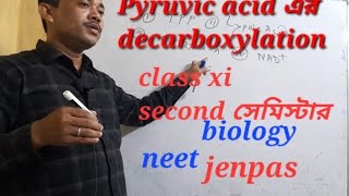 Pyruvicacid এর decarboxylationclassxi biology neetjenpas [upl. by Schluter704]