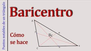 Cómo se dibuja el baricentro de un triángulo [upl. by Anastos995]