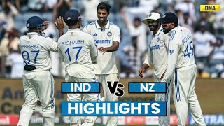 IND vs NZ Highlights 2nd Test IND Loses Rohit Washington Sundar Shines NZ Restricted To 259 Runs [upl. by Eliza]