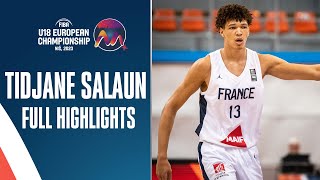 Tidjane Salaun  France 🇫🇷  Full Highlights from FIBAU18Europe [upl. by Albie]