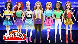 Play Doh Modern Disney Princesses Inspired Costumes [upl. by Gayla]