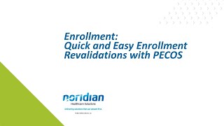 Enrollment Quick and Easy Enrollment Revalidations with PECOS [upl. by Attenhoj]