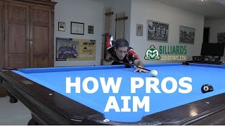 HOW TO AIM in Pool and Billiards … The AIMING SYSTEM of the PROS [upl. by Eiral]