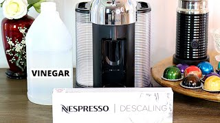 How To Descale Nespresso Machine  Nespresso Descaling Step By Step  Vertuo Line [upl. by Aserret261]