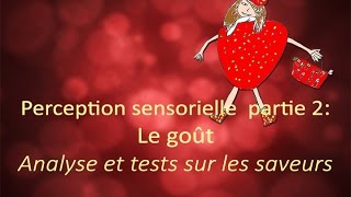 Perception sensorielle partie 2  le goût analyse et tests sur les saveurs [upl. by Ackley]