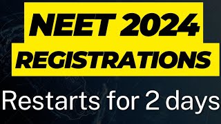 NTA NEET UG 2024 Registrations Restarts for 2 Days  NEET postponed  neet2024 nta mbbs [upl. by Marnie]