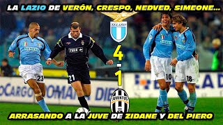 La LAZIO de VERÓN CRESPO NEDVED SIMEONE ARRASANDO a la JUVE de ZIDANE y DEL PIERO [upl. by Selma]