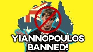 Milo Yiannopoulos Banned From AUSTRALIA [upl. by Dyrrej]