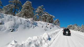 Driving To TROODOS Mountains Cyprus  Snow 20th January 2022 [upl. by Hirza826]