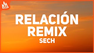 Sech  Relación Remix Letra ft J Balvin Farruko ROSALÍA [upl. by Vatsug]