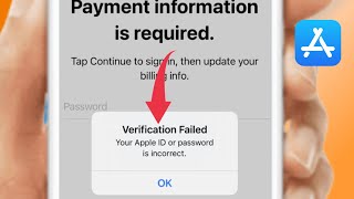 Verification Failed Your Apple ID or Password is Incorrect iPhone  iPad 2024 [upl. by Ynnavoig128]