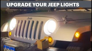 We Installed Smoked LED Jeep Lights How to Install Turn Signals and Marker Lights [upl. by Ellivnarg945]