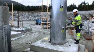 Mindor Formwork  Concrete  column  formwork  Pelarformar  Pillar  Moskog  2012 [upl. by Ettennod]