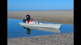 Solo Skiff A Fishing kayak SUP and power skiff in one powered paddle board [upl. by Htinnek487]