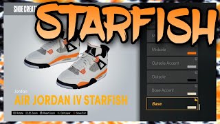 HOW TO MAKE Air Jordan 4 quotStarfishquot IN NBA 2K21 NBA 2K21 Shoe Creator [upl. by Buyers]