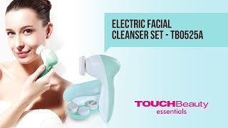 Electric Facial Cleanser Set TB0525A  Touch Beauty Essentials India [upl. by Nnylram]