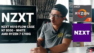 NEW NZXT H510 FLOW CASE w NZXT N7 B550 AMD RYZEN 7 5700G VEGA 8 WHITE BUILD  PART 1 [upl. by Meekah]