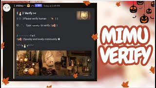 ˚ ༘♡ CUTE MIMU VERIFICATION CODE WORD  WITH LAYOUT AND DECOR  DISCORD TUTORIAL 2023 [upl. by Nagah]