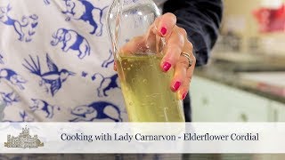 Cooking with Lady Carnarvon  Homemade Elderflower Cordial [upl. by Ayatnohs]