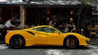 NOVIDADE EM SÃO PAULO Ferrari 488 Pista Giallo Modena João Vilkas [upl. by Lula207]