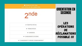 Orientations En Seconde  Demandes De Réaffectations Permutations Omissions etc Disponibles [upl. by Narret]