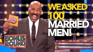 WE ASKED 100 MARRIED MEN Best amp Funniest Family Feud Questions amp Answers With Steve Harvey [upl. by Helfand]