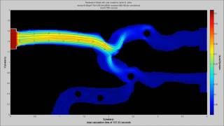 NavierStokes Incompressible flow with custom scenarios Matlab outputs [upl. by Genna]