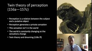 Lecture 11 Theaetetus knowledge is perception [upl. by Feetal963]