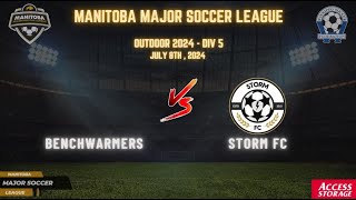 June 8th WSF Div 5 Benchwarmers vs Storm FC [upl. by Yesnil983]