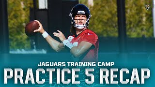 Jaguars Training Camp Day 5 Recap [upl. by Akeihsat464]