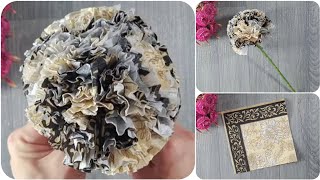 Decorative napkin flower 🌹 [upl. by Milah]