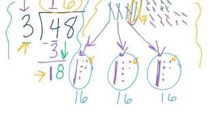 4th Grade GoMath  49 amp 410  Model Division with regrouping amp place the first digit [upl. by Rorie]