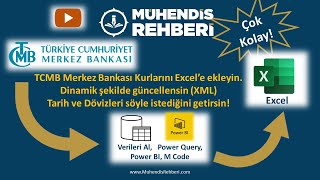 Excel ile TCMB Döviz Kurları ve Power Query ❤  2024 EVDS API anahtarı güncellemesine uygun [upl. by Nayllij107]