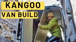 RENAULT KANGOO CAMPER VAN BUILD  PART 3  Wardrobe And Kitchen Unit [upl. by Blackwell]