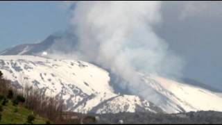 Raw Video Sicilys Mount Etna Erupts [upl. by Kcerb]