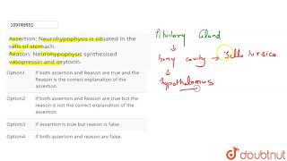 Assertion Neurohypophysis is situated in the cells of stomach Reason [upl. by Nytnerb935]