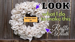 DIY Burlap Ruffle Wreath Burlap Wreaths Burlap wreath Ideas [upl. by Doolittle]