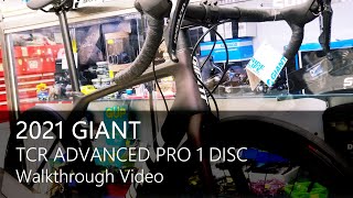 2021 GIANT TCR Advanced Pro 1 Disc Walkthrough Video [upl. by Ag]