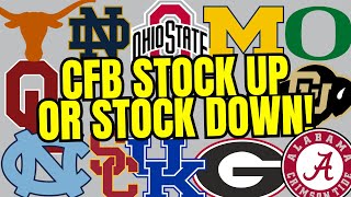 College Football Stock Market  Whos Up And Whos Down After Week One [upl. by Kceb343]