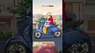 funny comedy cartoon love chetak bajaj family diwalivibe craftypoint animation [upl. by Ed]