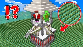 The TALLEST Security House vs Zombie Apocalypse JJ and Mikey in Minecraft  Maizen Mizen JJ Mikey [upl. by Eniledam]